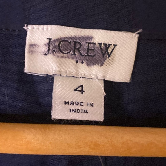 NWT J.Crew Women’s‎ Faux-Wrap Sleeveless Mini Dress in Navy Blue Size 4 - Picture 5 of 6